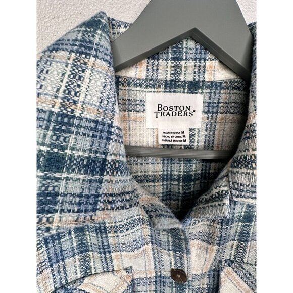 Boston Traders Tweed Shirt Jacket Sacket M Plaid Multi Western - Picture 6 of 16